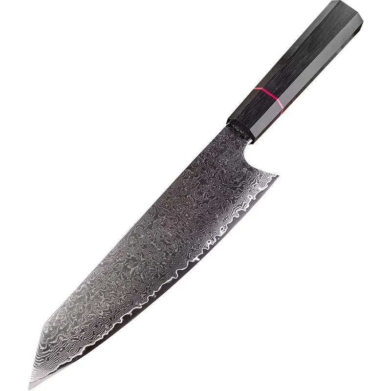 Damascus Steel Chef Cleaver VG10 Japanese Stainless Small Kitchen Knife Wood Resin Handle Chopping Cross-Border Foreign Trade
