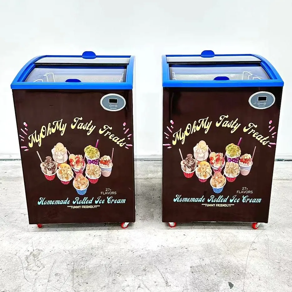 Mini Freezer for Ice Cream Tricycle Freezer Ice Cream Showcase Freezer