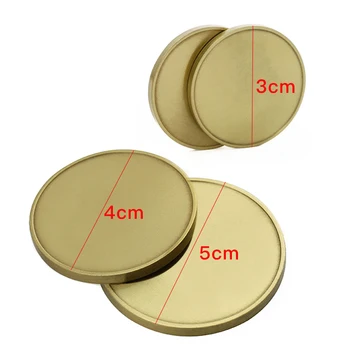 Custom logo gold rounds solid brass engravable metal plated 30mm 40mm 50mm blank challenge coin for engraving