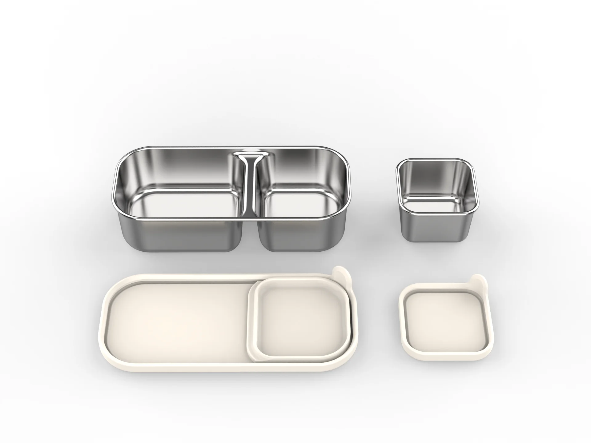 KOLINK 3-Compartment Stainless Steel Bento Box Detail 4