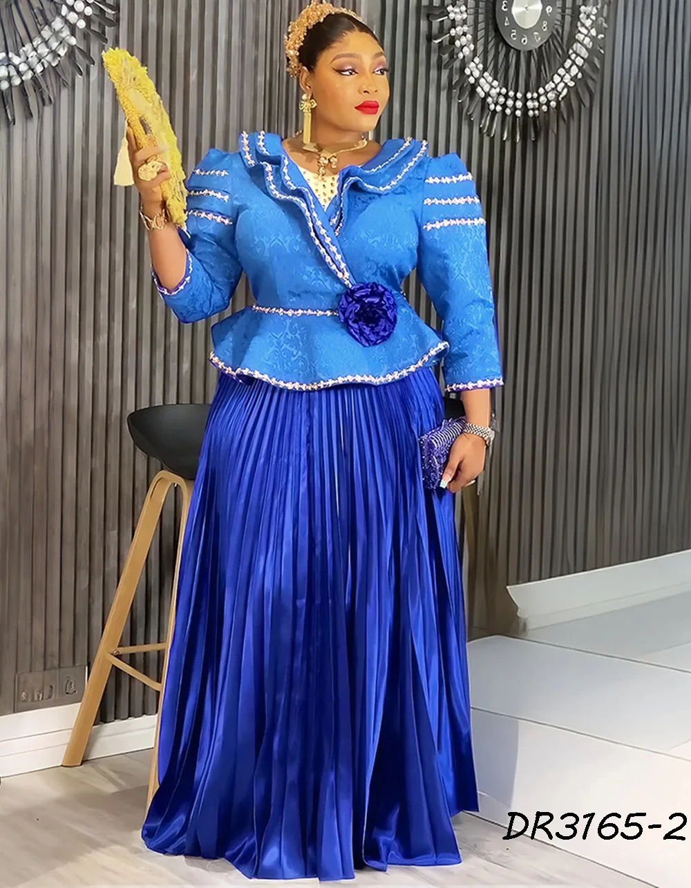 Shop Our 2025 African Design Beaded Ball Gown Sequin Dress