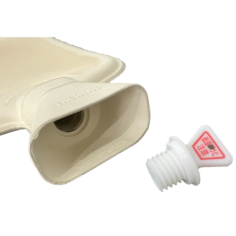 Natural rubber hot water bag 2000ml hot water bottle details