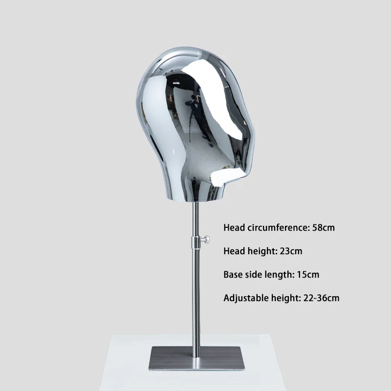 Luxury Gold Chromed Wig Display Mannequin Head Dress Form Torso Plate