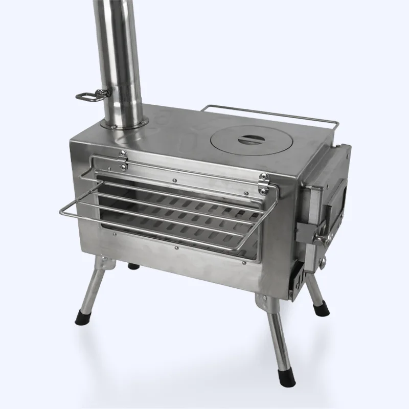 Outdoor Ultralight Titanium Wood Stove Multipurpose Camping Tent