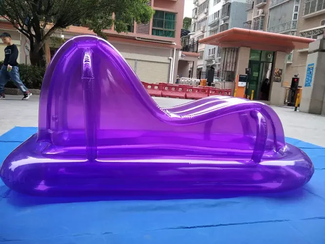 Custom PVC Transparent Advertising Inflatable Lounger Air Sofa Chair