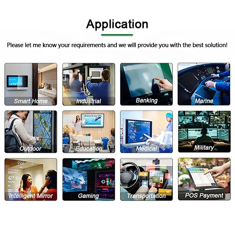 Custom 10.1 Inch Touchscreen CTP Waterproof Glove Stylus Touch Panel AG AR AF Glass Projected Capacitive Multi Touch Screen