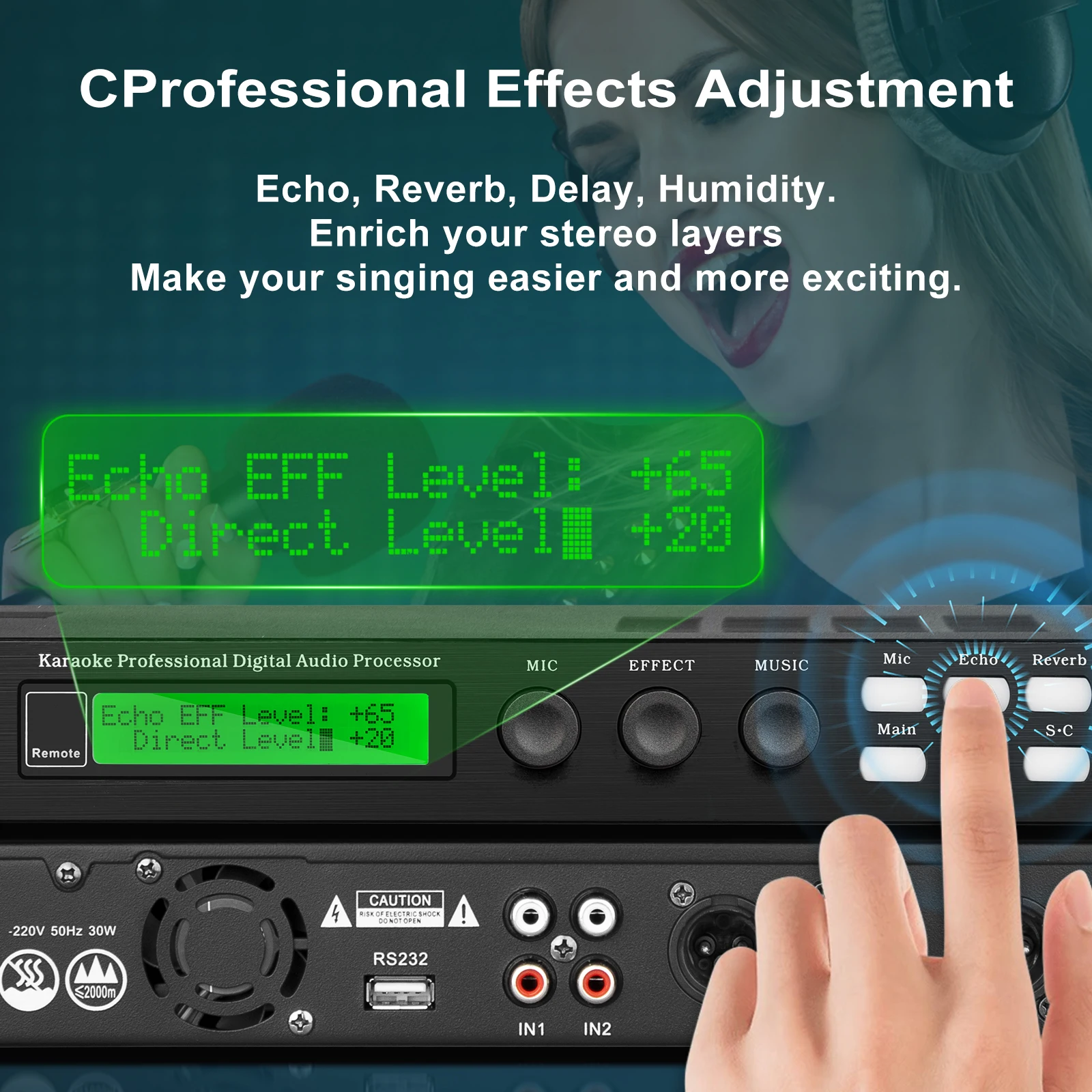 Depusheng OEM X5 デジタルオーディオプロセッサー KTV 用カラオケ