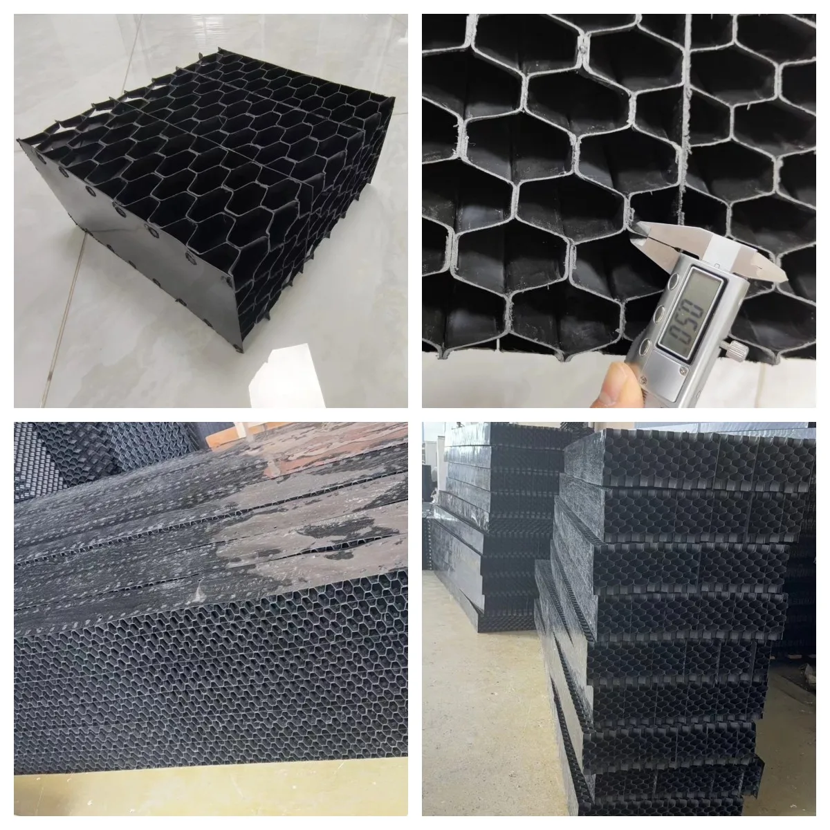 TEP130 Polypropylene Drop Eliminator TER130 Drop Separator 2400x600x125mm Cooling Tower Cellular Drift Eliminator Droplet