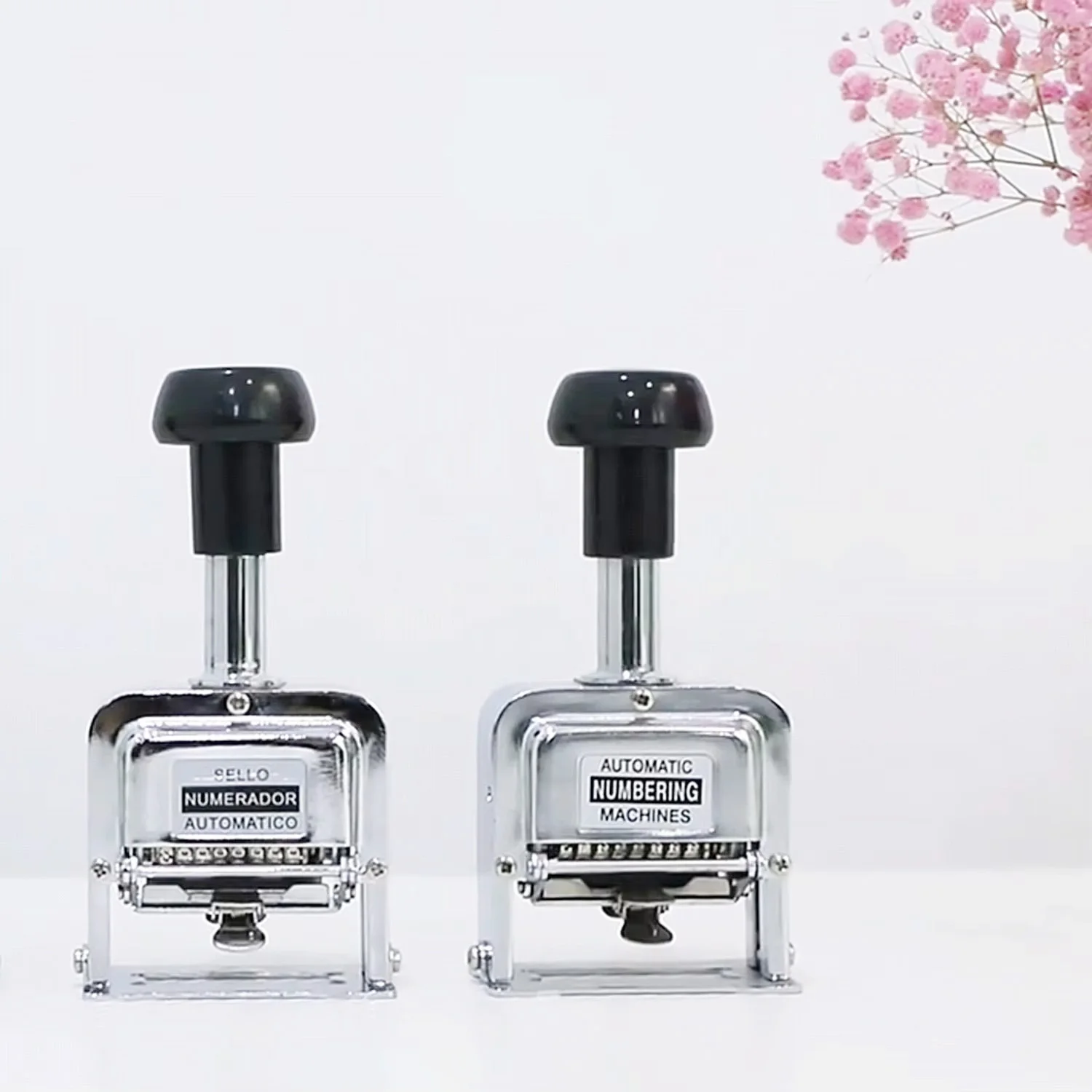 Wholesale Office Self-inking Paper Series Number Printing Date Stamp Hand Manual 8 Digits Automatic Numbering Machine