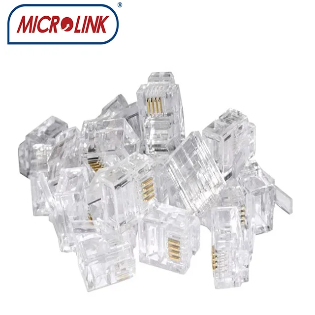 
Разъем Cat6 Cat5 Rg45 модульный разъем 8p8c Ethernet Rj45 с прозрачной загрузкой 