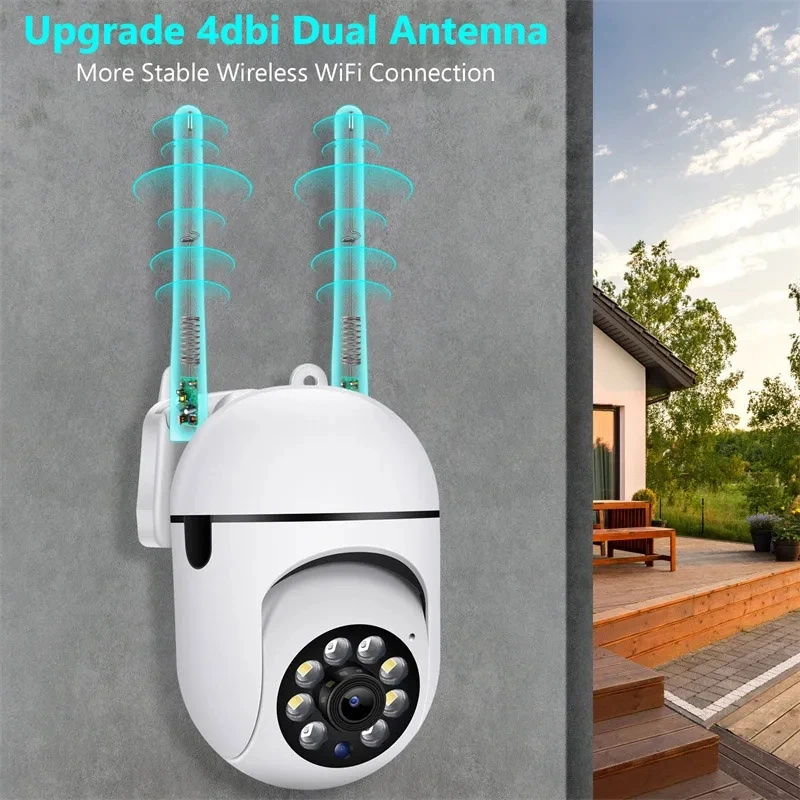 2Mp 1080P Wifi Outdoor IP Camera with 360 Degree Rotation Home Security CCTV Network A7 Memory Card Data Storage Options