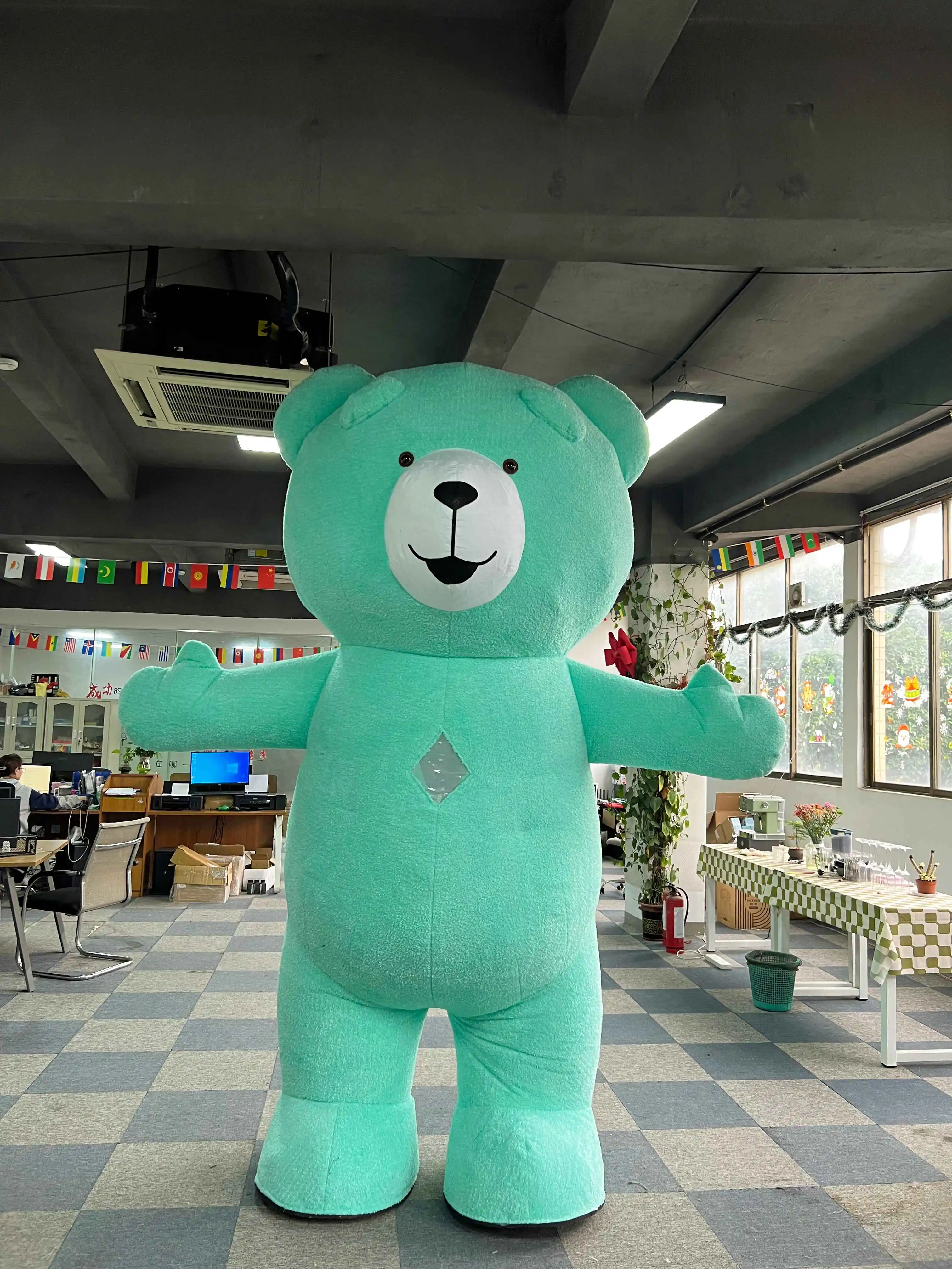 Custom Inflatable Teddy Bear Mascot Costume for Halloween