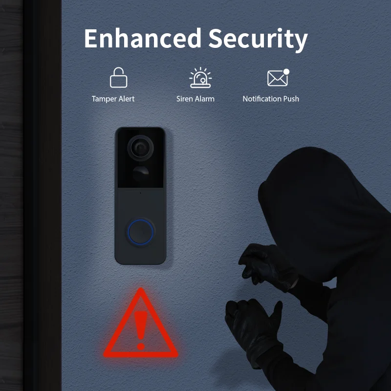 Dual Audio Wireless Doorbell Camera with Monitor Bluetooth Mobile APP Supported Door Phones