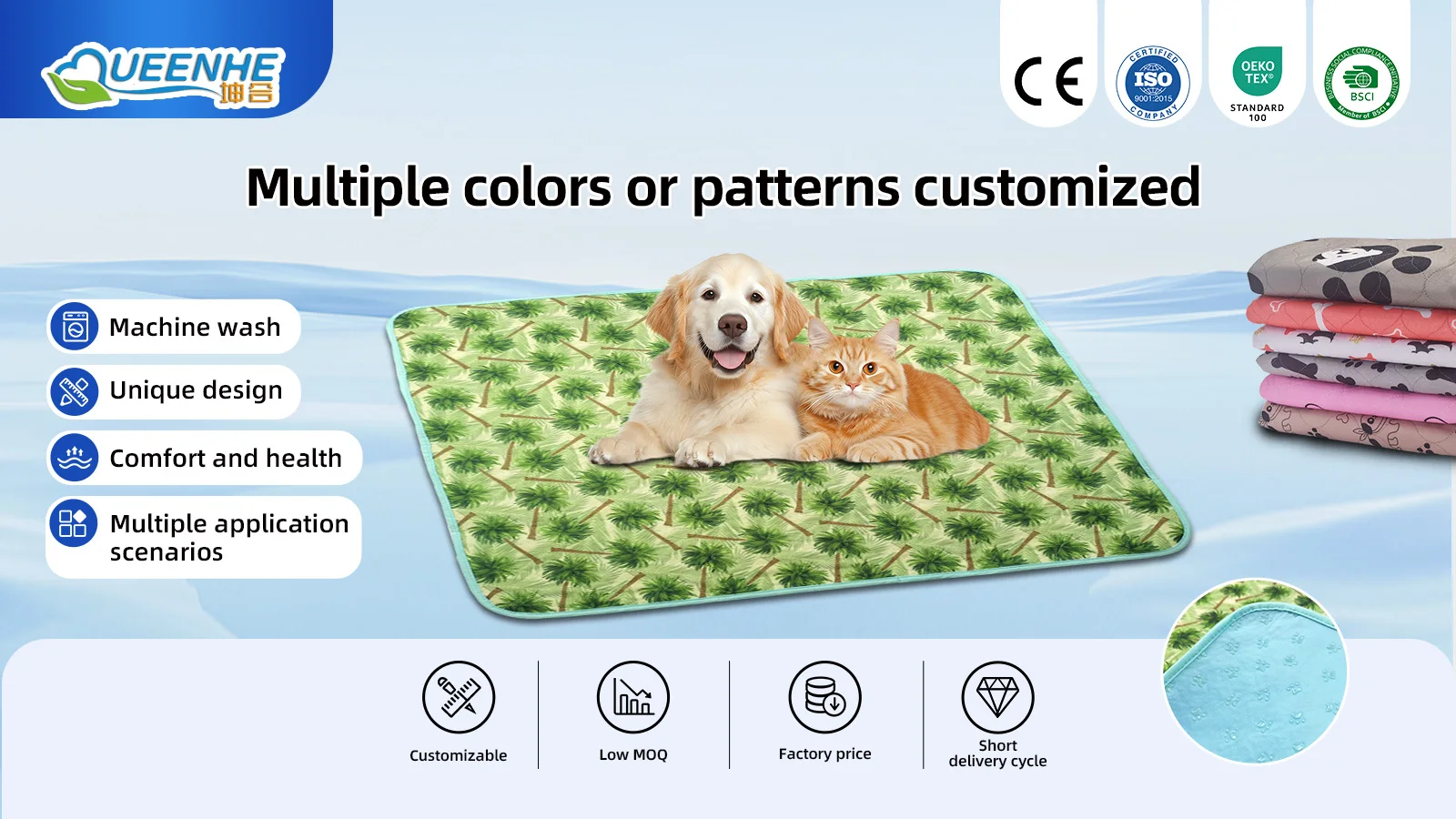 Wholesalers Reusable Dog Pad Non-slip PVC Backing Pet Puppy Training P - product detail 1