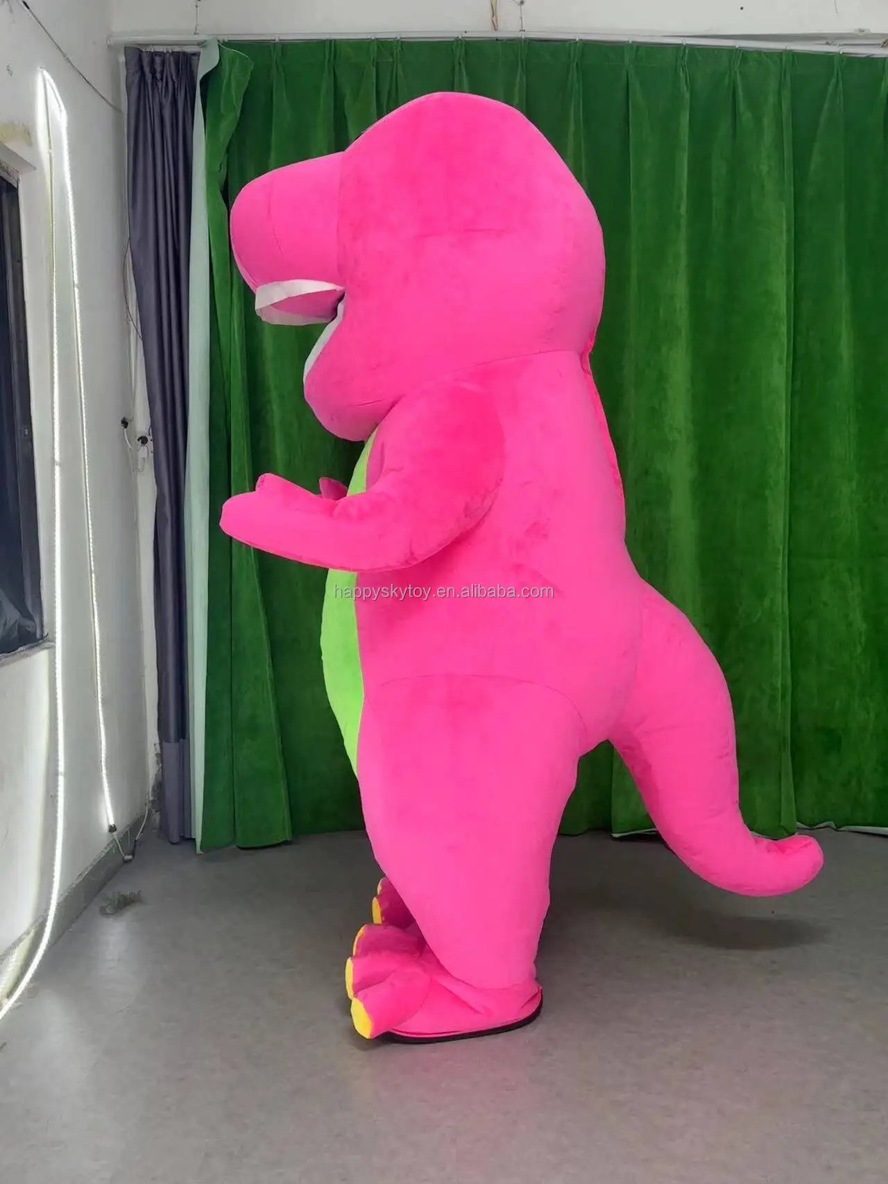 Barney Dragon Mascot Costume Rental for Adults - 2.6m Inflatable