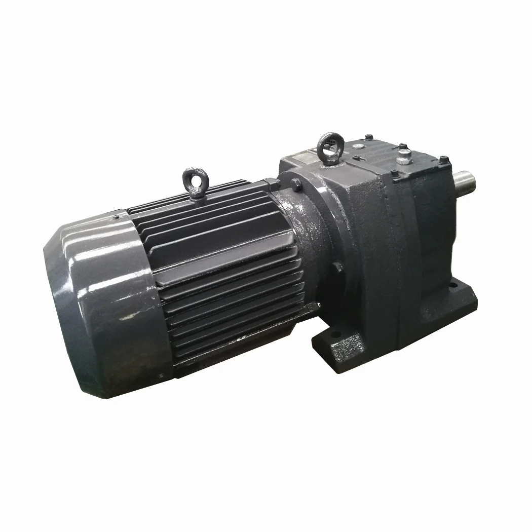 R 120 Ratio Electric Motor With Reduction Gearbox Helical Gear For
