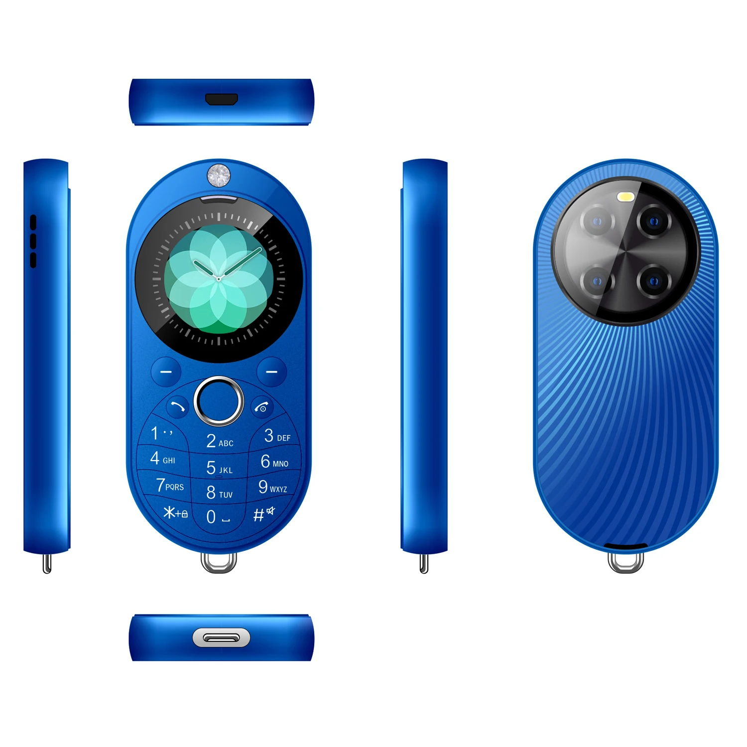 XL5 1.3 Inch Round Screen Mobile Phone Mini Size Feature Phone for Women Kids With Camera Video Music FM Phone