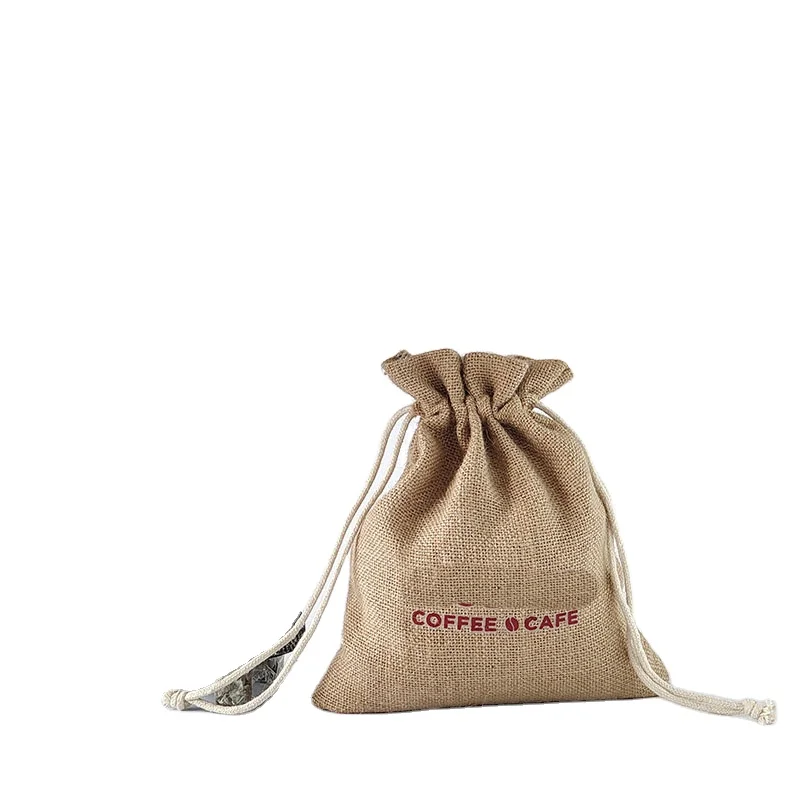 Bolsa de almacenamiento de granos de café de arpillera para amantes del café