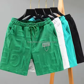 Casual Shorts Men Running Sport Baseball Shorts Male Summer Elastic Waist Loose Solid Knee Length Pant