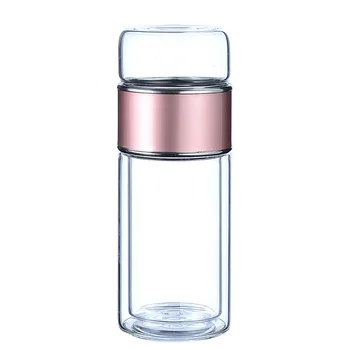 New Tea Separation Glass Double-layer Heat-resistant Glass Water Bottles