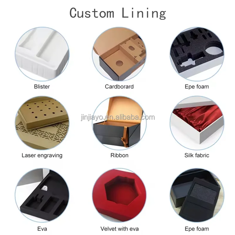Groothandel op maat gemaakte luxe starre geschenkdoos van kunstpapier met magnetische sluiting, sponsvoering en recycleerbare materialen, geschikt voor sieraden