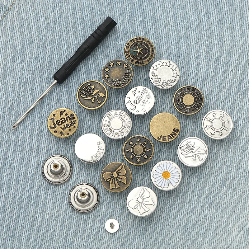 Custom Button Embossed Snap Button Zink Alloy Metal Gold