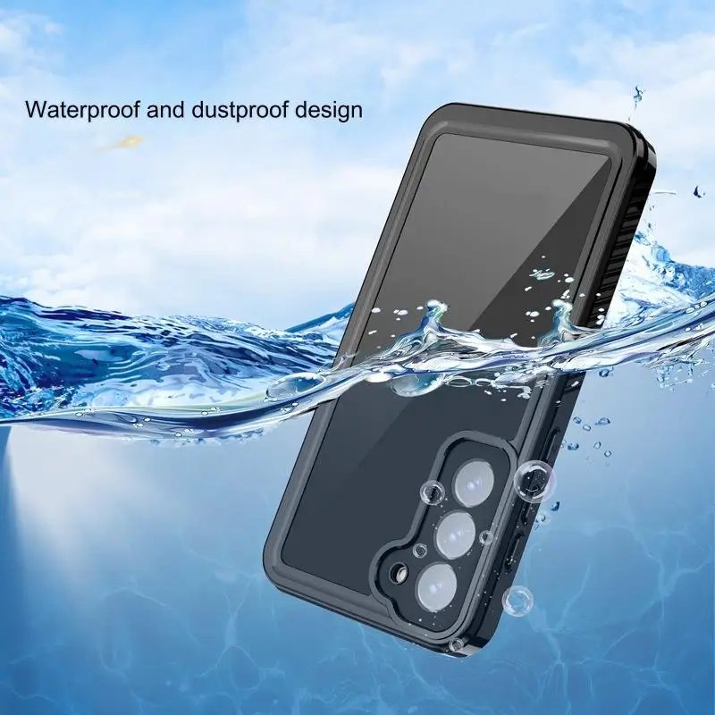 Waterproof TPU+PC Case For Samsung Galaxy S24 S23 S21 Plus Ultra Outdoor Use Shockproof Drop-Resistant Minimalist Clear Design details