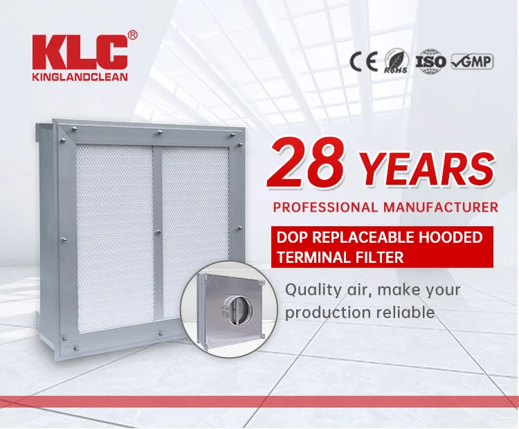 Aluminum Separator Deep Pleat Hepa Filter 24x24x12 With Double Header