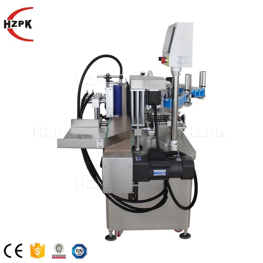 HZPK автоматическая электрическая машина для нанесения этикеток на круглые бутылки