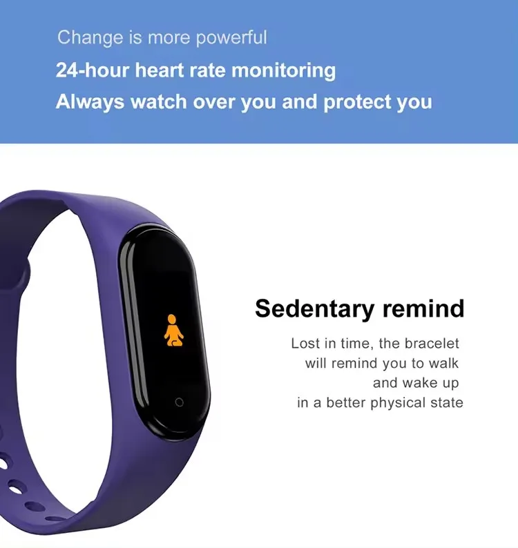 SKMEI M4 IOS Smart Watches Heart Rate Monitor Sleep Tracker Fitness Fashion  Sport Popular Simple Design LED Display Wristwatch