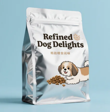 Large Size Side Buckle Flat Bottom cat and Dog Pet Food Packaging Bag with Zipper Dog Packaging Bag