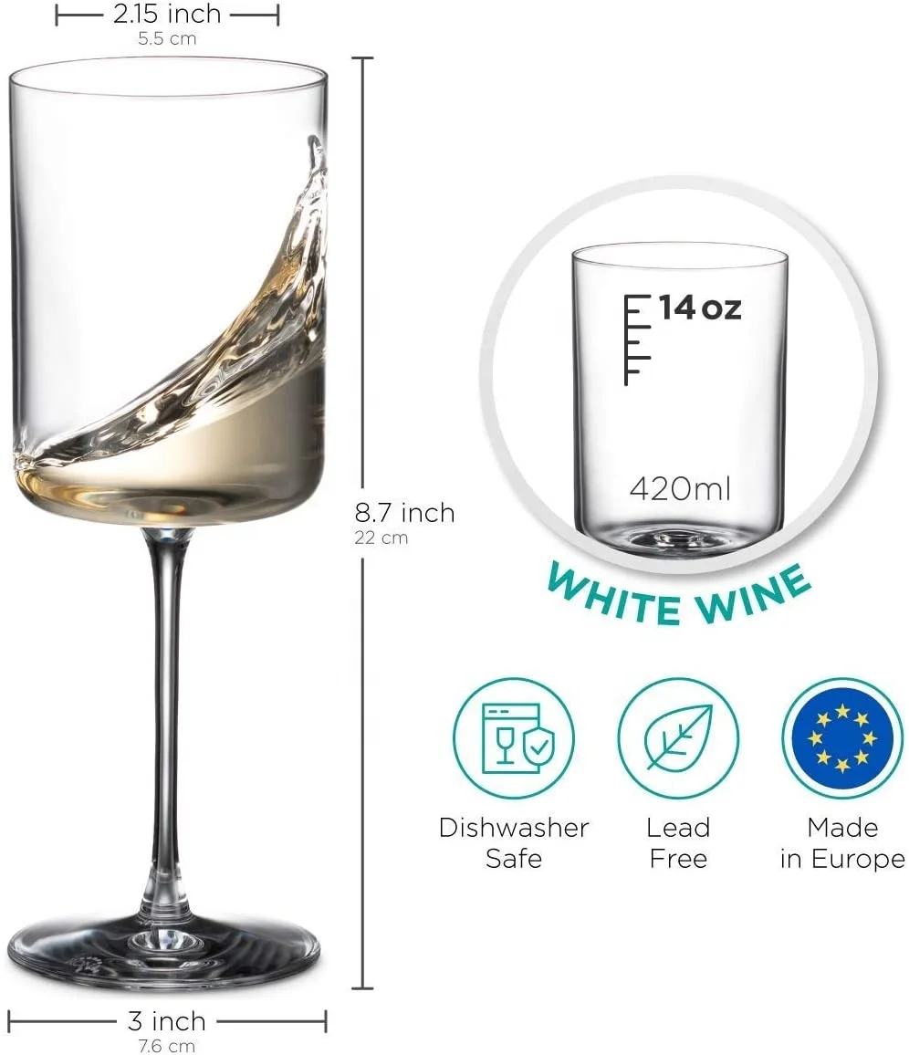 Wholesale Wine Glasses Superlative Square Edge