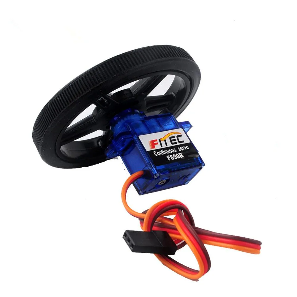 Feetech  Intelligent Car Robot Micro Servo Motor FS90R Wheel with Rc Car  Compatible with Grove Connector Seeed