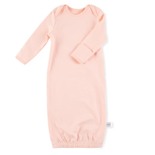 Hot Selling Cotton Baby Swaddle Sleeping Bag Long Sleeve Solid Color Baby Wearable Blanket Sleeping Bag