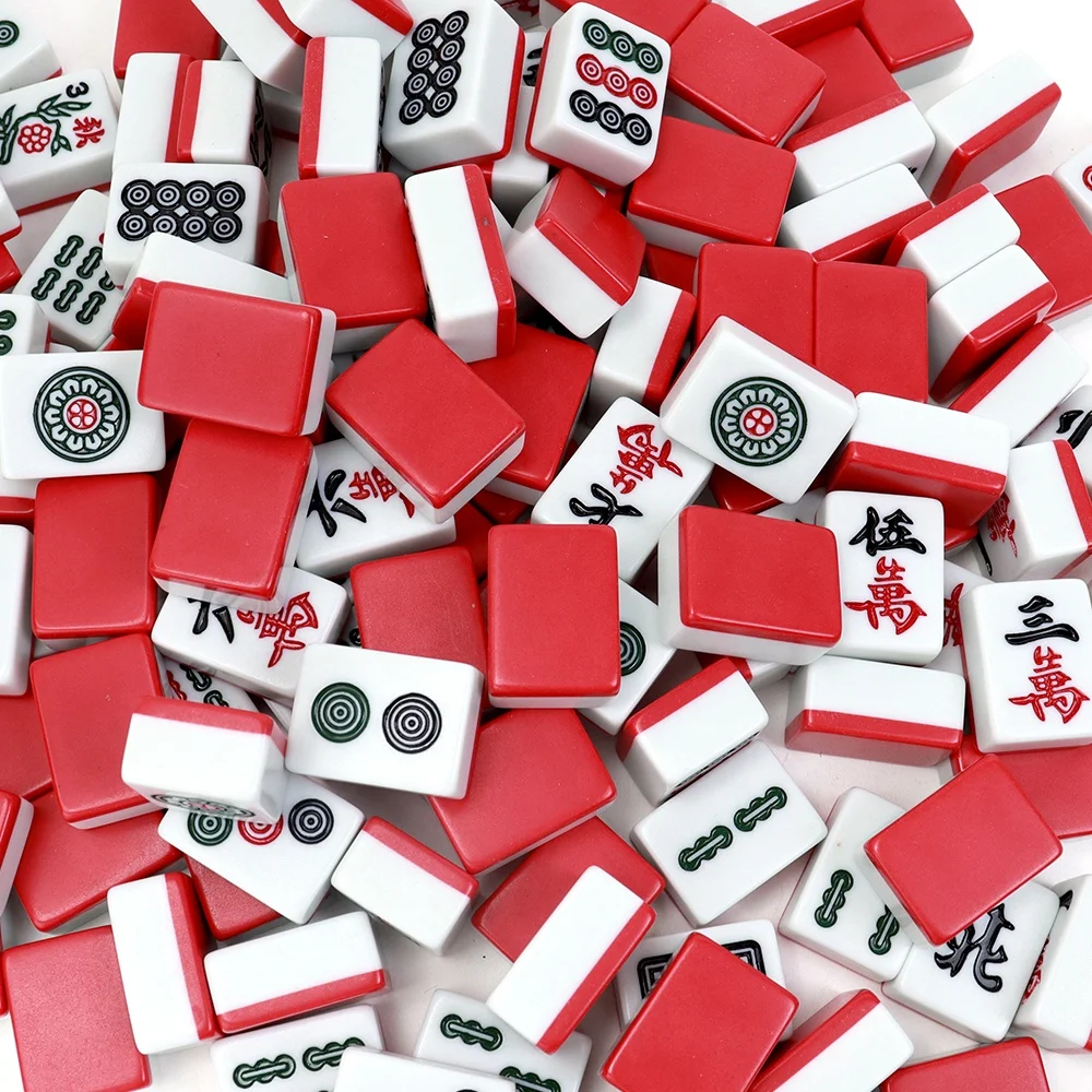 144pcs Chinese Mahjong Tiles - High Quality for Casino Games