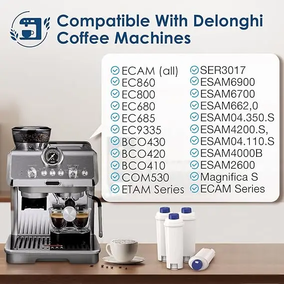 DLS Coffee Machine Water Filter Remove Limescale Water Softening Filter Cartridge
