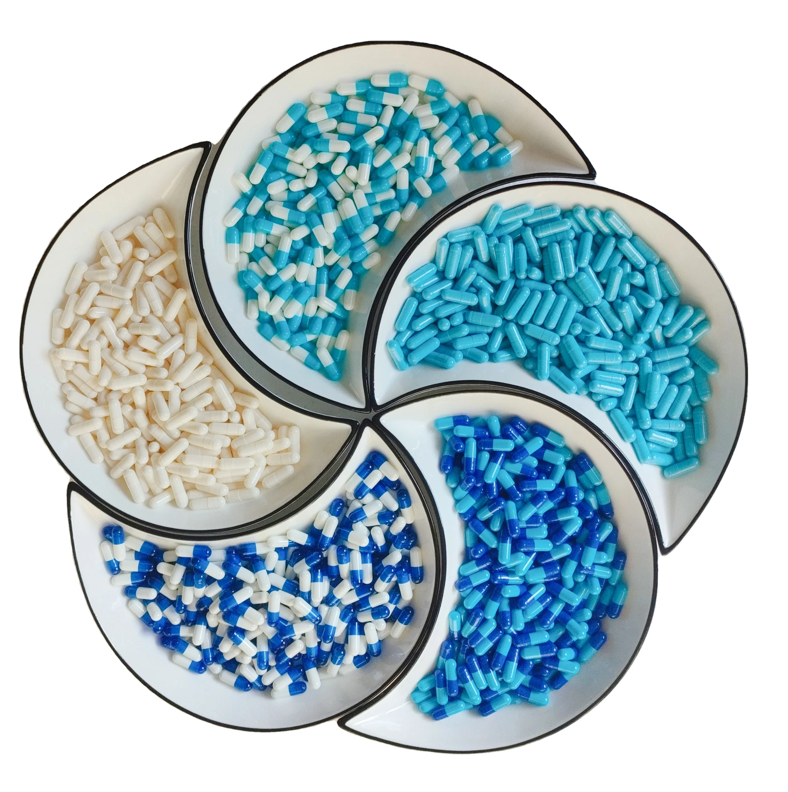 Пустая желатиновая Фармацевтическая Капсула для соединения желатина AB color, Размер 0