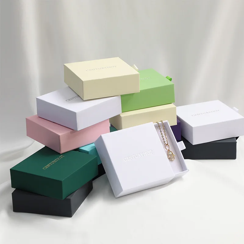 Caja cartón personalizable para juego y colgante de joyería bisutería