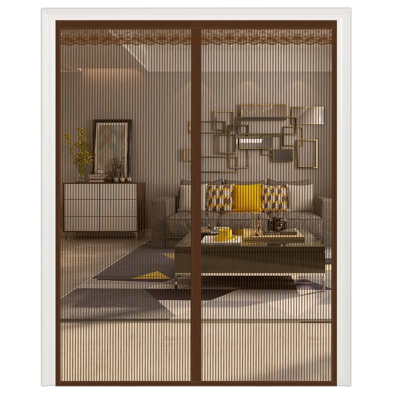 Manufacturer Wholesale Customizes Lager Size Fiberglass Magnetic Screen Door