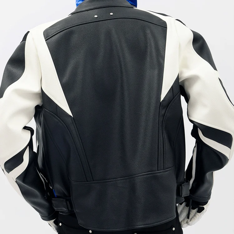 High Quality 100 %polyester Windbreak Waterproof PU leather Racing Screen printing and Applique Embroidery men_voghion.com