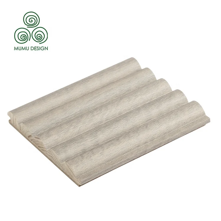 Decorative Design Decoration 3D Interlocking Vertical Round Fluted Pop PVC Ceiling Wall Panel