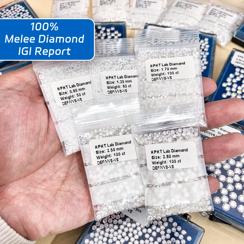 Shop 3mm DEF Color VVS SI Melee Lab Diamonds