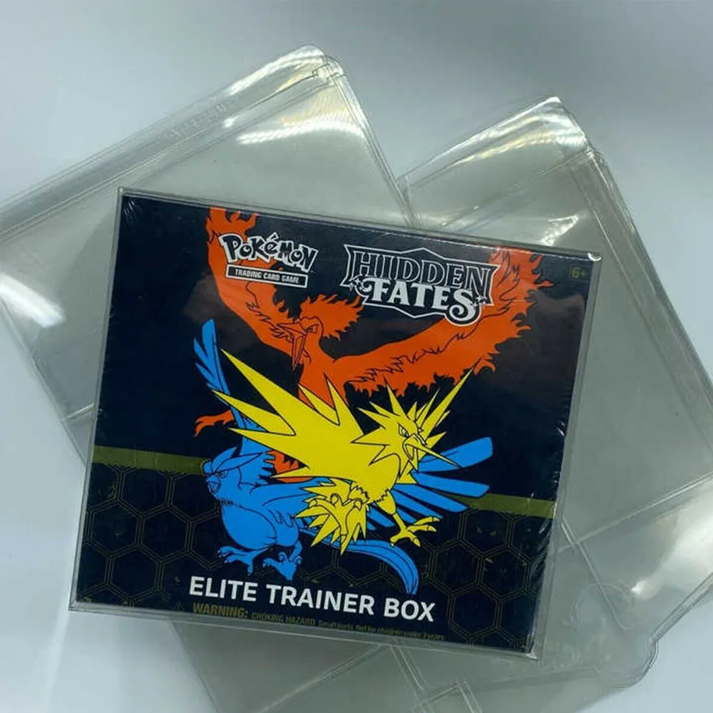 Dustproof PVC Pokemon Elite Trainer Box ETB Plastic Protector Cases Protective Booster Box Display Showcase Plastic Storage Box