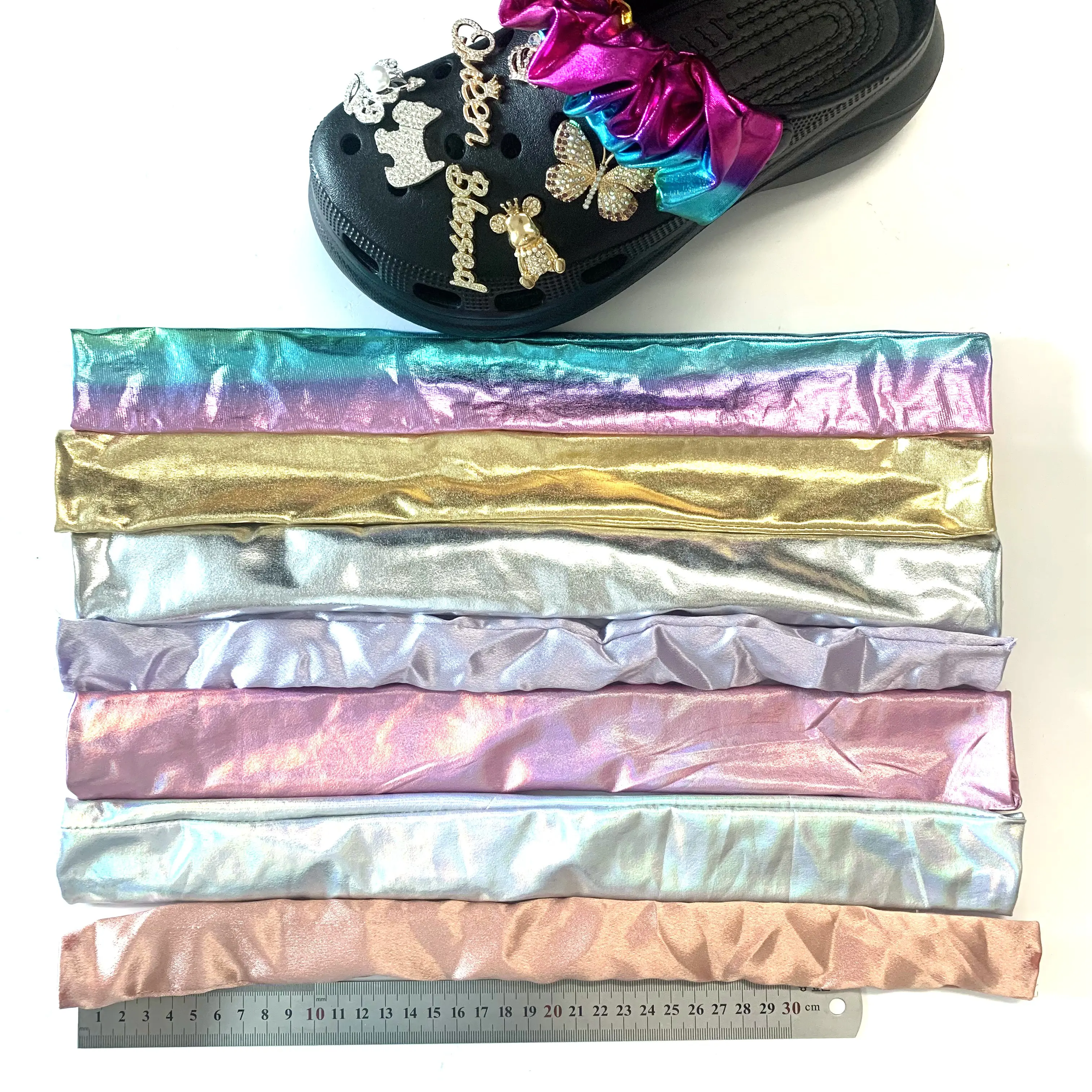 Wholesale Diy Cover Shoes Cloth Strap Shoe Cover Charms Custom Bling