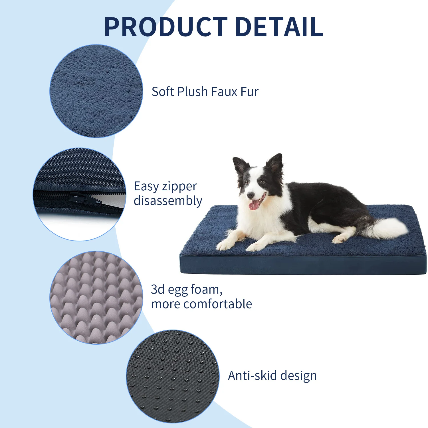 OEM & ODM waterproof washable orthopedic heavy duty extra large big xl xxl memory foam dog bed for large dogs details