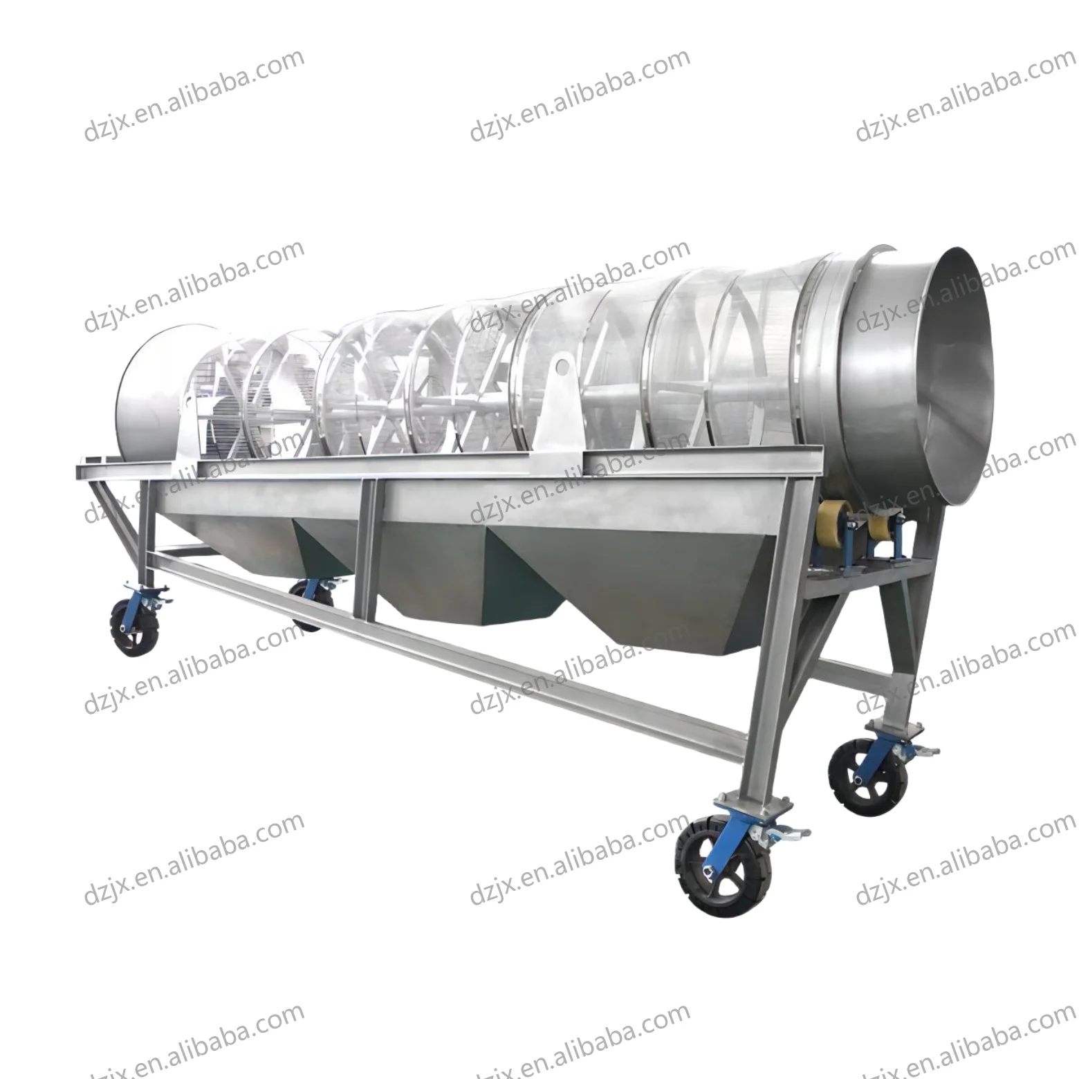 DZJX Rotary Screens Sieve for Compost/composteur Rotatif Vibrating Screen Sieving Machine/mini Trommel Black Solid Fly Drum