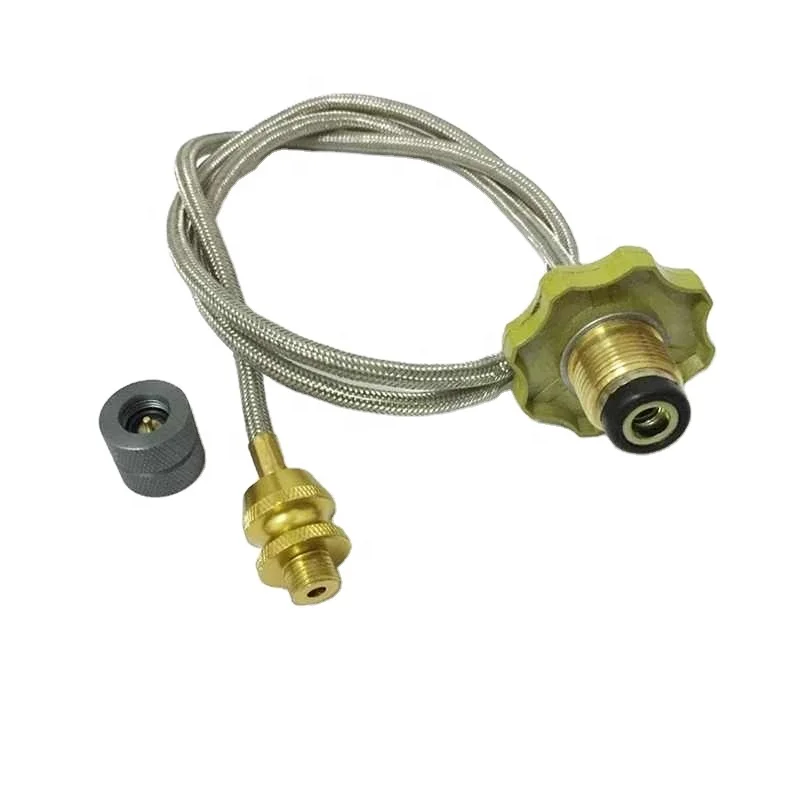 Outdoor Camping Gas Stove Propane Refill Adapter LPG Cylinder Hose Connector 