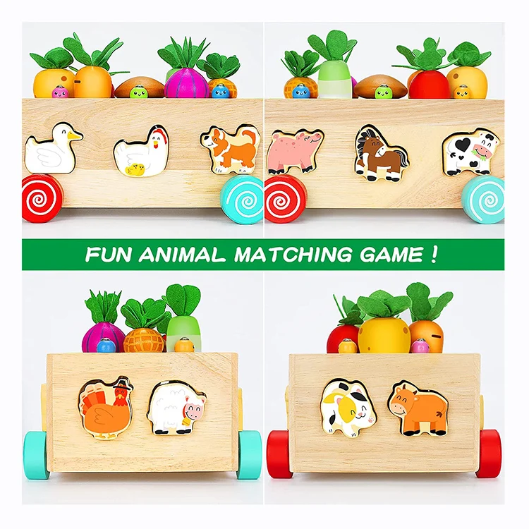 Бесплатный образец 3 в 1 деревянные животные игрушки Монтессори juguetes Монтессори con envio для младенцев возрастом 0-3-6-12 месяцев; Прямая поставка