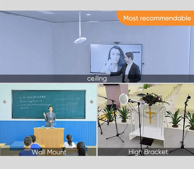 Rocware Omnidirectional Microphone Array for Sound Reinforcement USB Beamforming Microphone Speech Mike for Education Church
