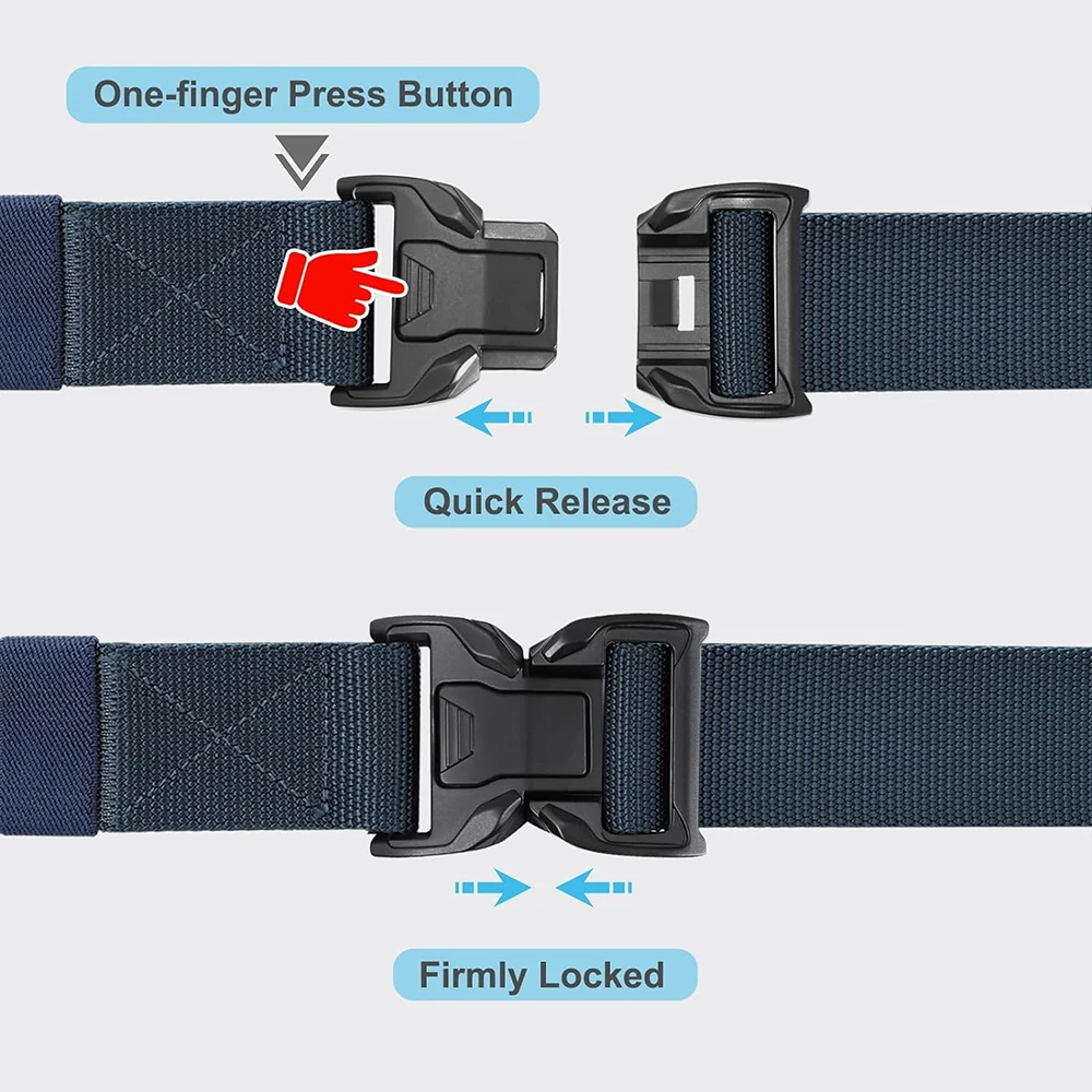 Training Durable Men Riggers Work Belts Nylon Web Quick Release Buckle Hiking Sports Training Duty Tactical Belt